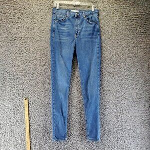 Topshop Jeans Womens 10 Tall Blue Jamie Stretch Denim Skinny